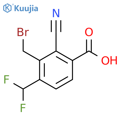 3-Bromomethyl-2-cyano-4-(difluoromethyl)benzoic acid structure