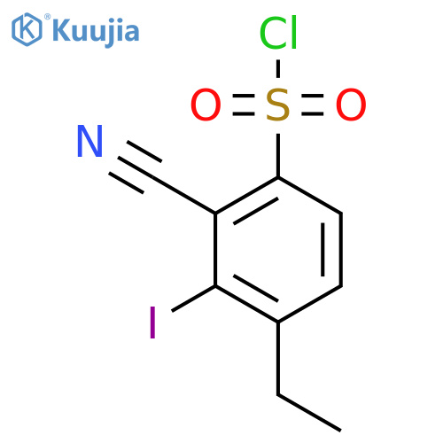 2-Cyano-4-ethyl-3-iodobenzenesulfonyl chloride structure