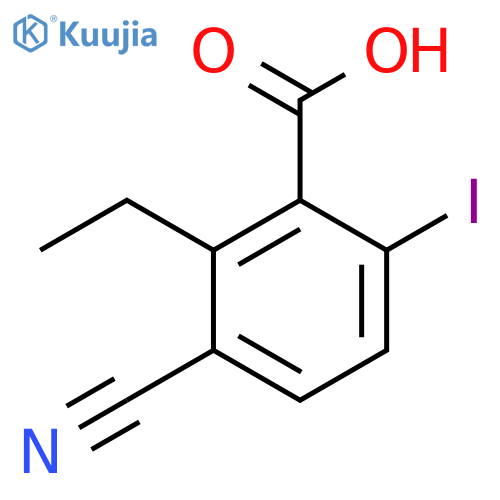 3-Cyano-2-ethyl-6-iodobenzoic acid structure