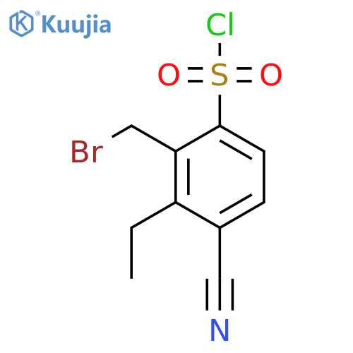 2-Bromomethyl-4-cyano-3-ethylbenzenesulfonyl chloride structure