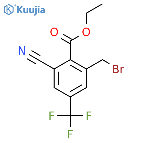 Ethyl 2-bromomethyl-6-cyano-4-(trifluoromethyl)benzoate structure