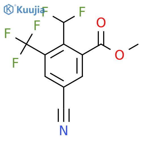 Methyl 5-cyano-2-difluoromethyl-3-(trifluoromethyl)benzoate structure