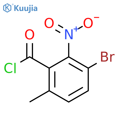 3-Bromo-6-methyl-2-nitrobenzoyl chloride structure