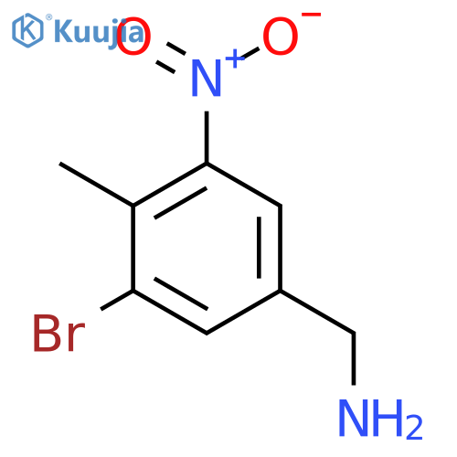 3-Bromo-4-methyl-5-nitrobenzylamine structure