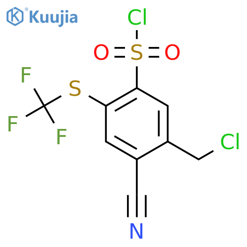 5-Chloromethyl-4-cyano-2-(trifluoromethylthio)benzenesulfonyl chloride structure