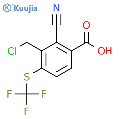 3-Chloromethyl-2-cyano-4-(trifluoromethylthio)benzoic acid structure