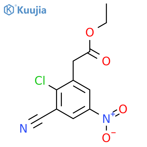 Ethyl 2-chloro-3-cyano-5-nitrophenylacetate structure