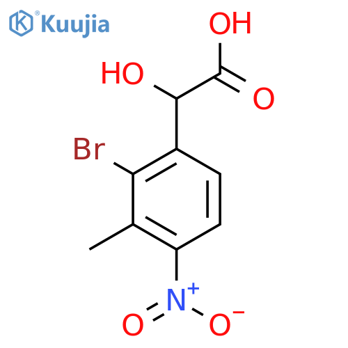 2-Bromo-3-methyl-4-nitromandelic acid structure