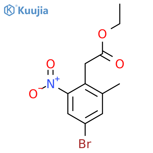 Ethyl 4-bromo-2-methyl-6-nitrophenylacetate structure