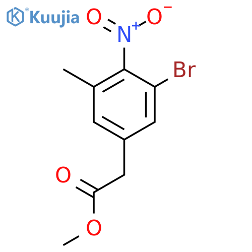 Methyl 3-bromo-5-methyl-4-nitrophenylacetate structure