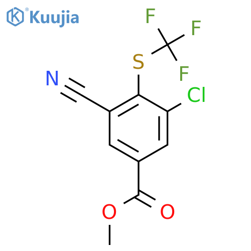 Methyl 3-chloro-5-cyano-4-(trifluoromethylthio)benzoate structure