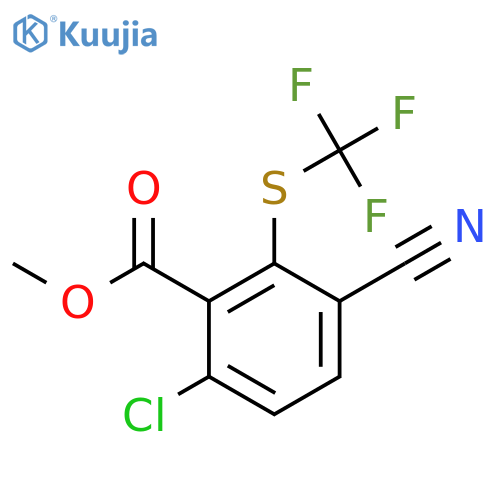 Methyl 6-chloro-3-cyano-2-(trifluoromethylthio)benzoate structure