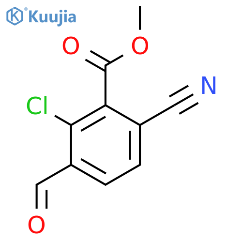Methyl 2-chloro-6-cyano-3-formylbenzoate structure