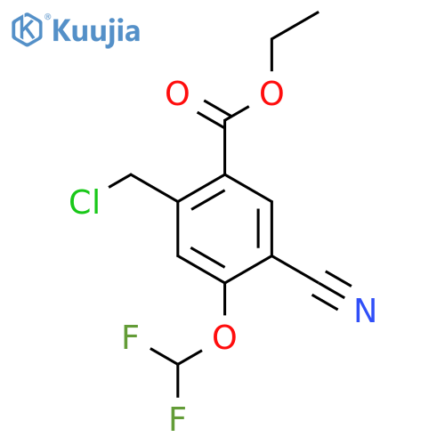 Ethyl 2-chloromethyl-5-cyano-4-(difluoromethoxy)benzoate structure