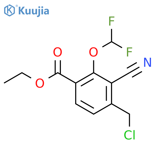 Ethyl 4-chloromethyl-3-cyano-2-(difluoromethoxy)benzoate structure