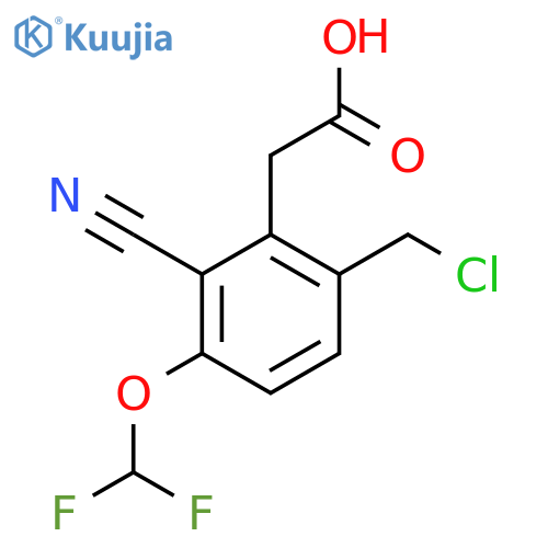 6-Chloromethyl-2-cyano-3-(difluoromethoxy)phenylacetic acid structure