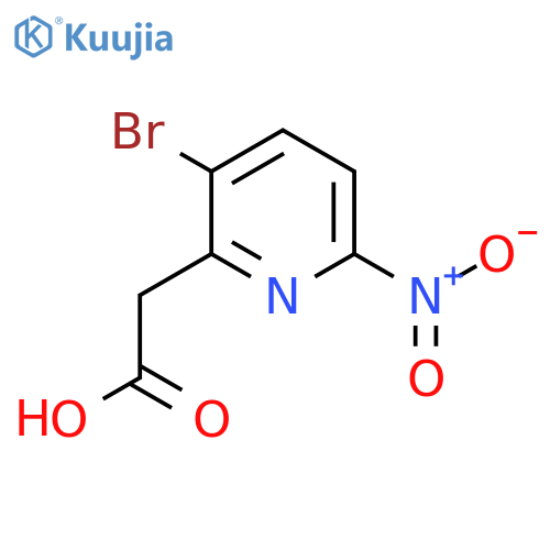 3-Bromo-6-nitropyridine-2-acetic acid structure