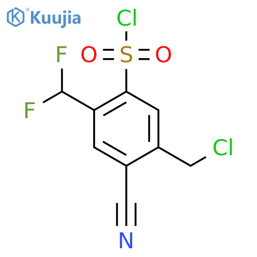 5-Chloromethyl-4-cyano-2-(difluoromethyl)benzenesulfonyl chloride structure