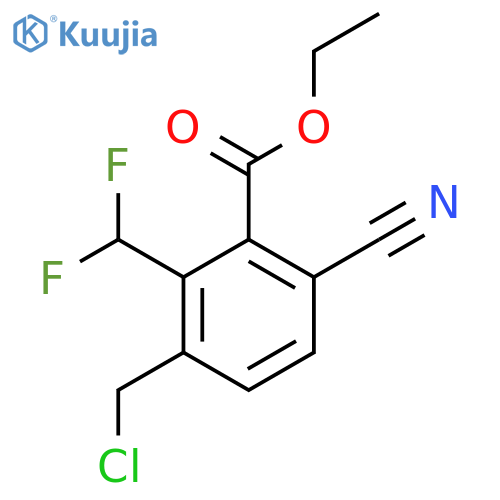 Ethyl 3-chloromethyl-6-cyano-2-(difluoromethyl)benzoate structure