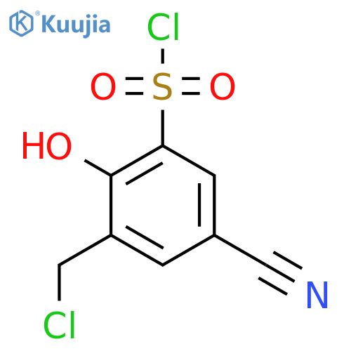 3-Chloromethyl-5-cyano-2-hydroxybenzenesulfonyl chloride structure
