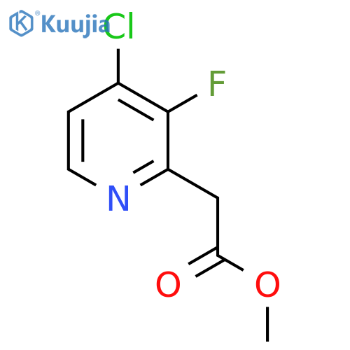 Methyl 4-chloro-3-fluoropyridine-2-acetate structure