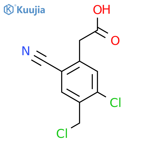 5-Chloro-4-chloromethyl-2-cyanophenylacetic acid structure