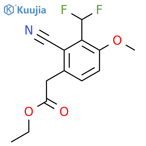 Ethyl 2-cyano-3-difluoromethyl-4-methoxyphenylacetate structure
