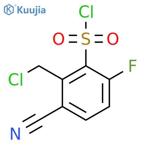 2-Chloromethyl-3-cyano-6-fluorobenzenesulfonyl chloride structure