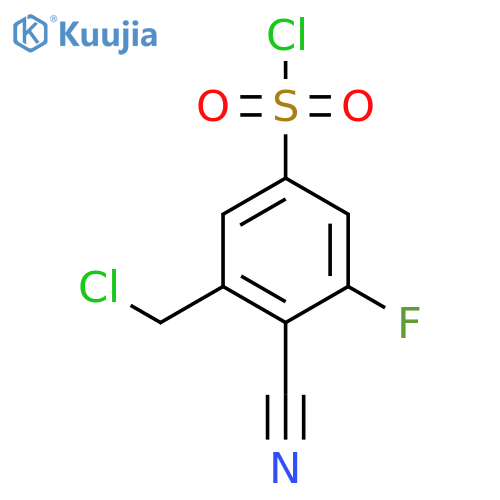 3-Chloromethyl-4-cyano-5-fluorobenzenesulfonyl chloride structure