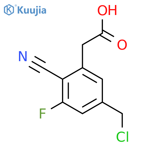 5-Chloromethyl-2-cyano-3-fluorophenylacetic acid structure