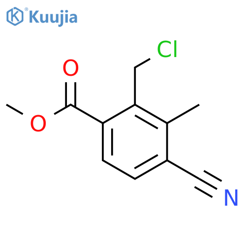 Methyl 2-chloromethyl-4-cyano-3-methylbenzoate structure