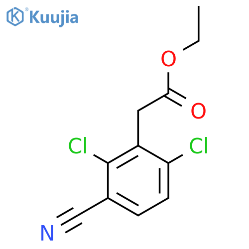 Ethyl 3-cyano-2,6-dichlorophenylacetate structure