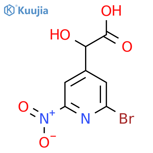 2-(2-Bromo-6-nitropyridin-4-yl)-2-hydroxyacetic acid structure