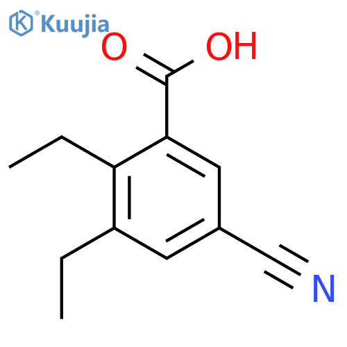 5-Cyano-2,3-diethylbenzoic acid structure