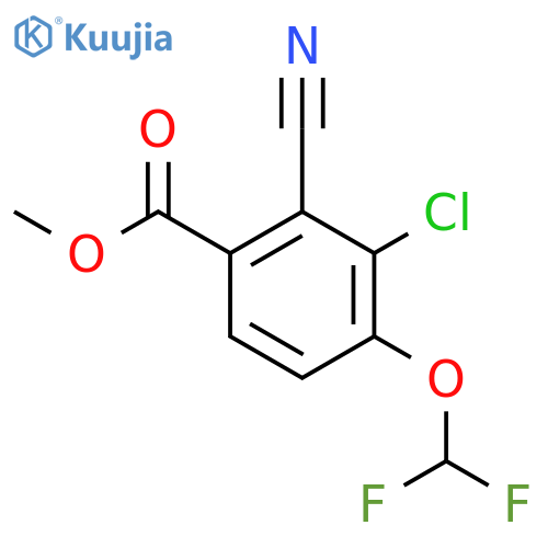 Methyl 3-chloro-2-cyano-4-(difluoromethoxy)benzoate structure