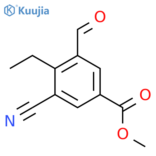 Methyl 3-cyano-4-ethyl-5-formylbenzoate structure