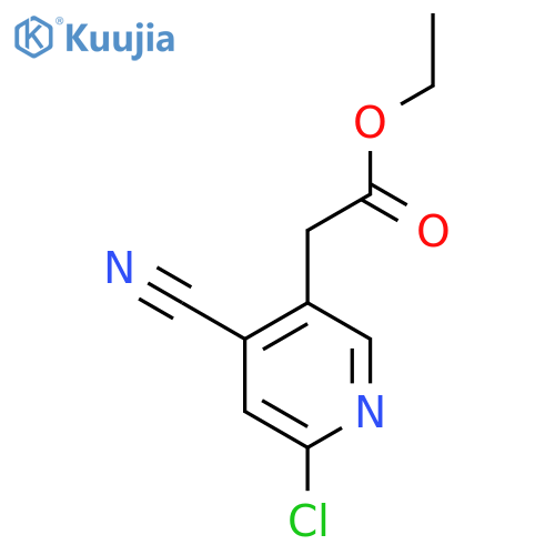 Ethyl 2-chloro-4-cyanopyridine-5-acetate structure