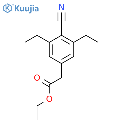 Ethyl 4-cyano-3,5-diethylphenylacetate structure