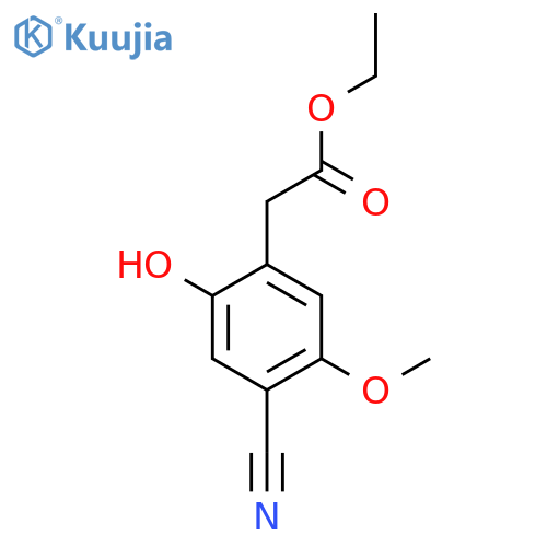 Ethyl 4-cyano-2-hydroxy-5-methoxyphenylacetate structure