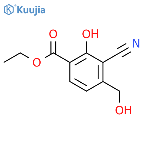 Ethyl 3-cyano-2-hydroxy-4-(hydroxymethyl)benzoate structure