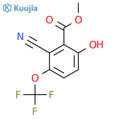 Methyl 2-cyano-6-hydroxy-3-(trifluoromethoxy)benzoate structure