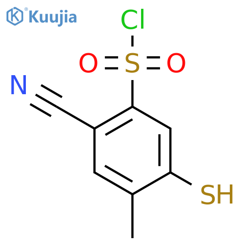 2-Cyano-5-mercapto-4-methylbenzenesulfonyl chloride structure