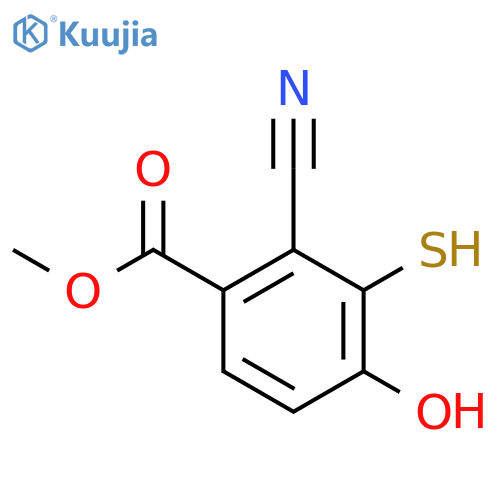 Methyl 2-cyano-4-hydroxy-3-mercaptobenzoate structure