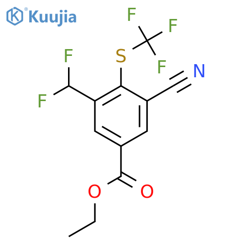 Ethyl 3-cyano-5-difluoromethyl-4-(trifluoromethylthio)benzoate structure
