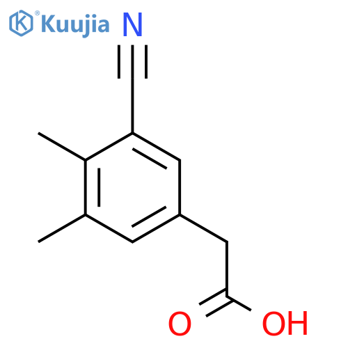 3-Cyano-4,5-dimethylphenylacetic acid structure