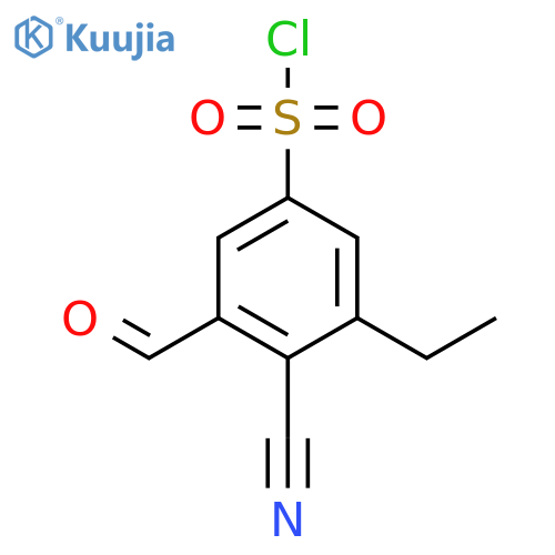 4-Cyano-3-ethyl-5-formylbenzenesulfonyl chloride structure