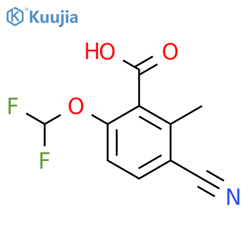 3-Cyano-6-difluoromethoxy-2-methylbenzoic acid structure