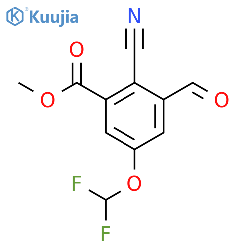 Methyl 2-cyano-5-difluoromethoxy-3-formylbenzoate structure