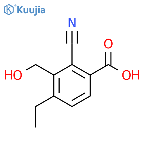 2-Cyano-4-ethyl-3-(hydroxymethyl)benzoic acid structure
