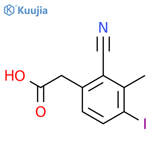 2-Cyano-4-iodo-3-methylphenylacetic acid structure